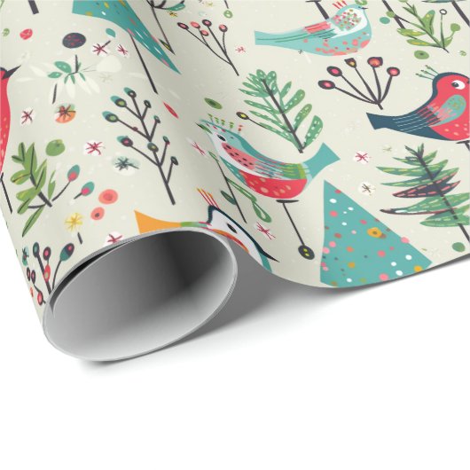 grillig winterlied cadeaupapier (Rol Hoek)