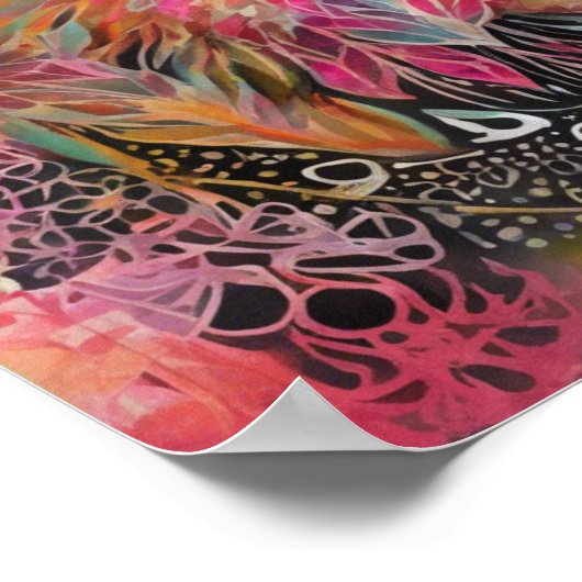 Grillig Wolf Portret Poster (Hoek)