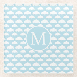 grillig wolkenpatroon glazen onderzetter