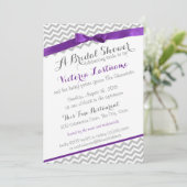 grillig zigzag Paarse Vrijgezellenfeest Kaart (Staand voorkant)