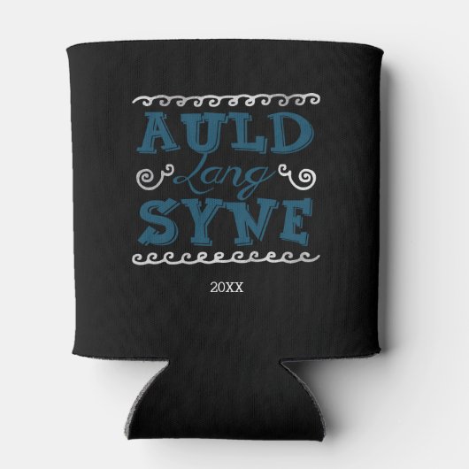 grillig, zilver, oudejaarsavond blikjeskoeler (Achterkant)