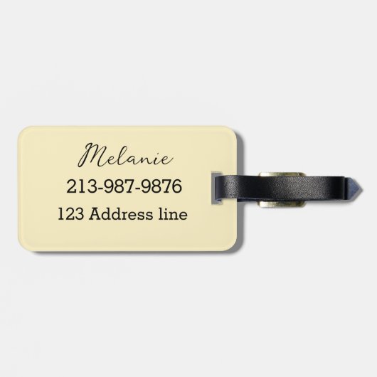 grillige aangepaste daisy text bagagelabel (Achterkant horizontaal)