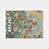 grillige aardbeienvlek fleece deken (Voorkant (Horizontaal))