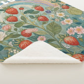 grillige aardbeienvlek sherpa deken (3/4)