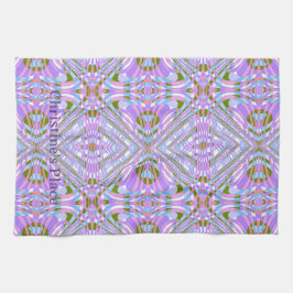 Grillige Abstracte Geometrische Diamant Patroon Theedoek