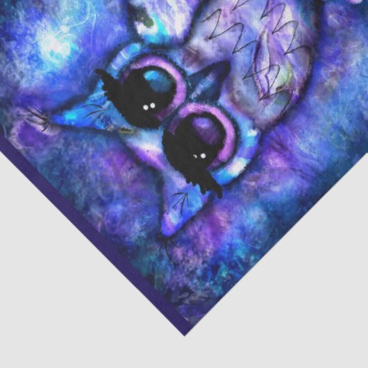 grillige Abstracte uil met grote ogen ontkoppeling Tissuepapier (Detail)