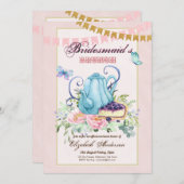 Grillige Afternoon Tea Bruidsmeisjes Brunch Lunch Kaart (Voorkant / Achterkant)