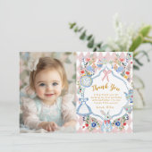 grillige alice in nederland foto bedankkaart kaart (Staand voorkant)