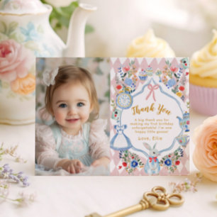 grillige alice in nederland foto bedankkaart kaart