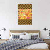 Grillige Alice in Wonderland Kaart Canvas Afdruk (Insitu (Slaapkamer))