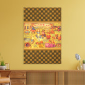 Grillige Alice in Wonderland Kaart Canvas Afdruk (Insitu (Woonkamer))