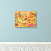 Grillige Alice in Wonderland Kaart Canvas Afdruk (Insitu (Houten vloer))