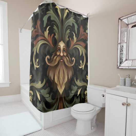 grillige baardbeschermer douchegordijn (In situ)