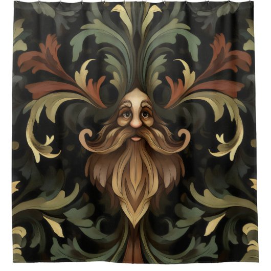 grillige baardbeschermer douchegordijn (Voorkant)