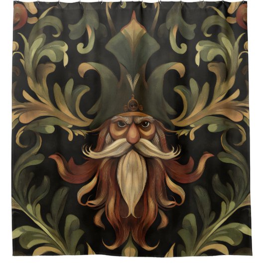 grillige baardbeschermer douchegordijn (Voorkant)