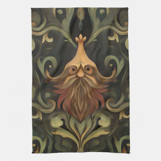 grillige baardbeschermer theedoek (Verticaal)