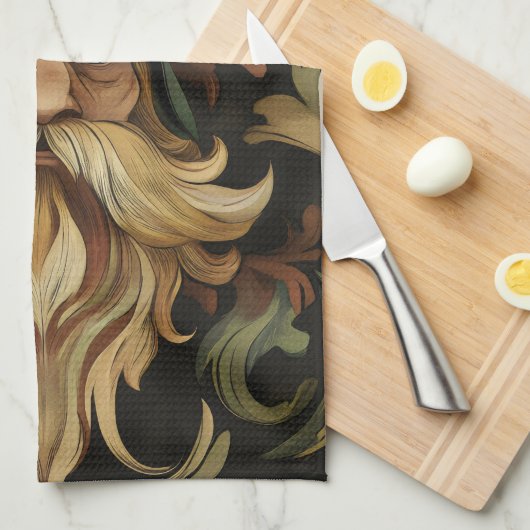 grillige baardbeschermer theedoek (Quarter Fold)