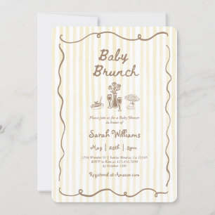 Grillige Baby Brunch Baby Shower Meisje Kaart