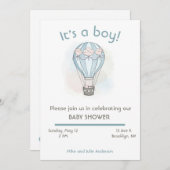 grillige baby shower-uitnodiging kaart (Voorkant / Achterkant)