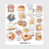 Grillige Bakkerij Zoete Sticker Sheet (Vel)