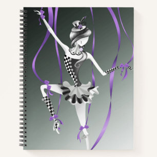 Grillige Ballerina Pop Purple Lint    Notitieboek