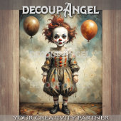 grillige ballonjongen decoupage tissuepapier