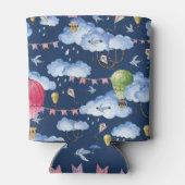 Grillige ballonnen: Waterverf wolkenpatroon Blikjeskoeler (Achterkant)