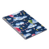 Grillige ballonnen: Waterverf wolkenpatroon Notitieboek (Rechterzijde)