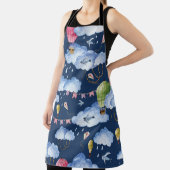 Grillige ballonnen: Waterverf wolkenpatroon Schort (Insitu)