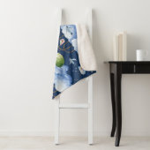 Grillige ballonnen: Waterverf wolkenpatroon Sherpa Deken (In situ)