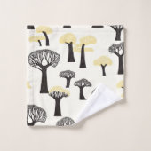 Grillige Baobab Boom Patroon Bad Handdoek (Wasdoekje)