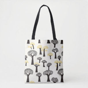 Grillige Baobab Boom Patroon Tote Bag