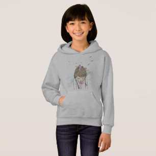 Grillige Beer op Fiets Meisjes Hoodie - Leuk