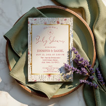 Grillige Beige Wilde Bloem Konijn Baby Shower