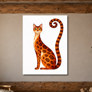 Grillige Bengaalse Kat Poster