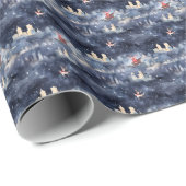 Grillige bergdorpen: Santa Sleigh Cadeaupapier (Rol Hoek)