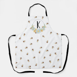 Grillige Bij en Honingraat Monogram Schort