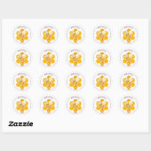 Grillige Bij Honing Voedsetiket Ronde Sticker (Vel)