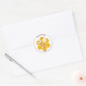 Grillige Bij Honing Voedsetiket Ronde Sticker (Envelop)