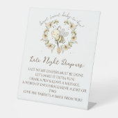 Grillige Bij Krans Late Night Luiers Reclamebord Met Voetstuk (Voorkant)