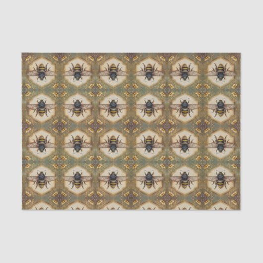 grillige bijen tissuepapier (Voorkant)
