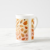 grillige bladdans porselein kop (Voorkant rechts)