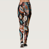 Grillige bladeren leggings (Achterkant)