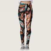 Grillige bladeren leggings (Voorkant)