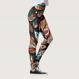 Grillige bladeren leggings