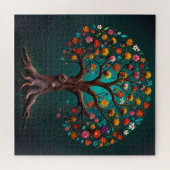Grillige bloeiende bloesem Boom Legpuzzel (Horizontaal)