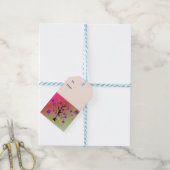 Grillige bloeiende boom cadeaulabel (Met Touw)
