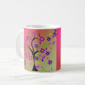Grillige bloeiende boom koffiemok (Voorkant links)