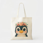 grillige bloeipinguïn tote bag (Voorkant)