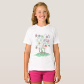 Grillige bloem boom  t-shirt (Voorkant volledig)